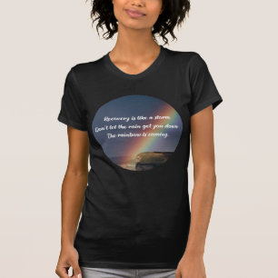 ディクションリカバリー感動的引用文レインボー Tシャツ