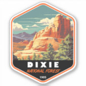 ディクシー国立森林ユタ旅行芸術ヴィンテージ シール (正面)