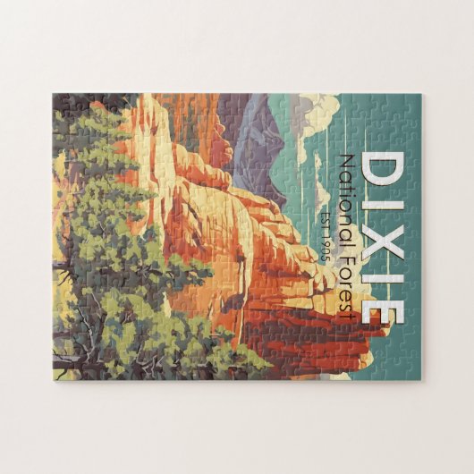 ディクシー国立森林ユタ旅行芸術ヴィンテージ ジグソーパズル (横)
