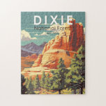 ディクシー国立森林ユタ旅行芸術ヴィンテージ ジグソーパズル<br><div class="desc">Dixie National Forestのベクトルアートワークデザイン。ユタ最大の国有林は、流域とコロラド川の間素晴らしの分水嶺を跨いでいる。</div>