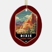 ディクシー国立森林ユタ旅行芸術ヴィンテージ セラミックオーナメント (右)
