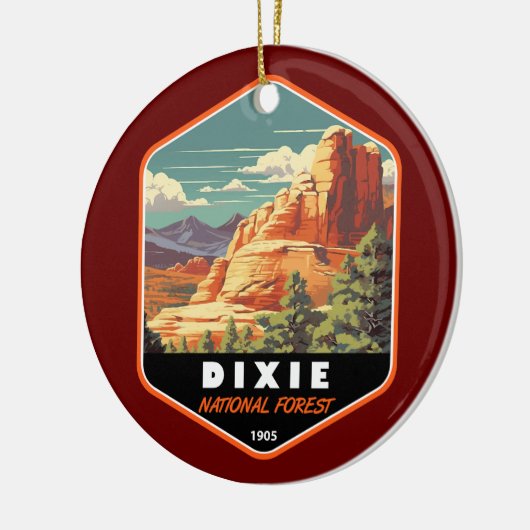 ディクシー国立森林ユタ旅行芸術ヴィンテージ セラミックオーナメント (左)