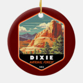 ディクシー国立森林ユタ旅行芸術ヴィンテージ セラミックオーナメント (裏面)