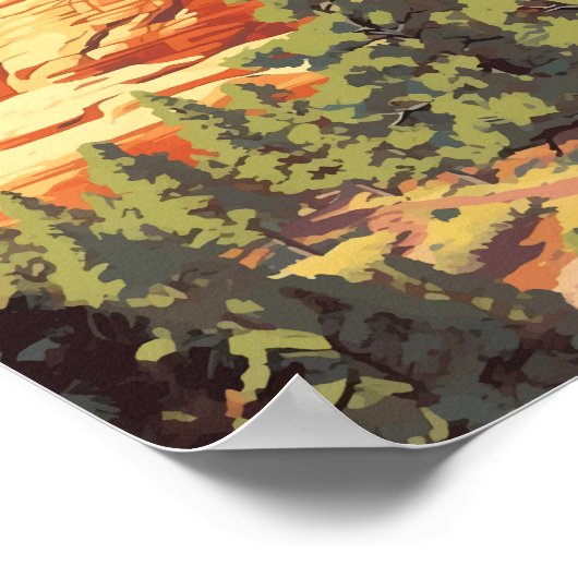 ディクシー国立森林ユタ旅行芸術ヴィンテージ ポスター (角)