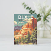 ディクシー国立森林ユタ旅行芸術ヴィンテージ ポストカード (スタンド正面)