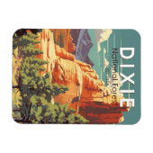 ディクシー国立森林ユタ旅行芸術ヴィンテージ マグネット (横)