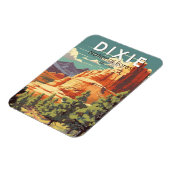 ディクシー国立森林ユタ旅行芸術ヴィンテージ マグネット (左側)