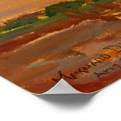 ディクソンのアリゾナ州トゥマコリ作戦の近くの丘 ポスター (角)