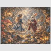 ディクーポージュ 魔法の森の少女とウサギ  薄葉紙 (正面)
