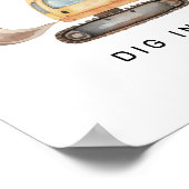 ディグインミニマル建築トラック誕生日標識 ポスター (角)