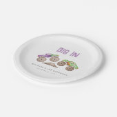 ディグインモンスタートラック誕生日 ペーパープレート (アングル)