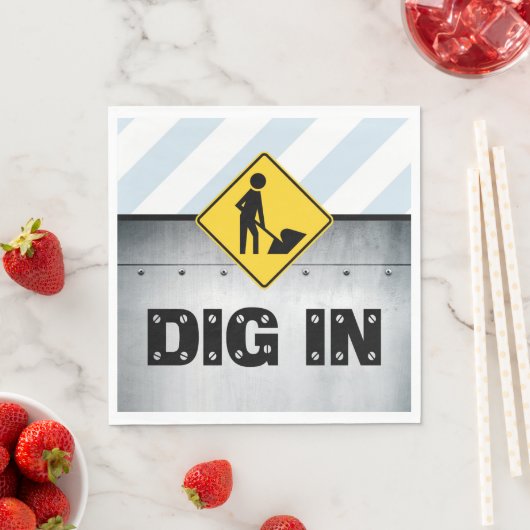 ディグイン建築誕生日パーティナプキンス スタンダードランチョンナプキン (インサイチュ)