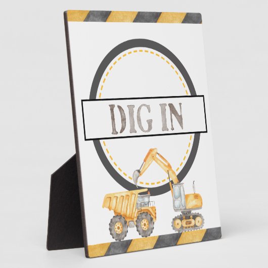 ディグイン建築誕生日パーティータブルトップサイン フォトプラーク (側面)