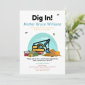 ディグイン建築誕生日招待状 招待状 (スタンド正面)