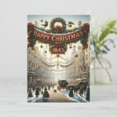 ディケンシインスパイアアの「ハッピークリスマス」カード シーズンカード (スタンド正面)