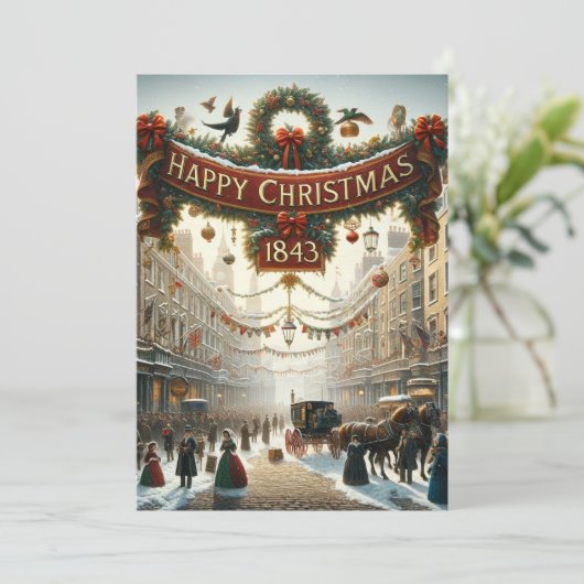 ディケンシインスパイアアの「ハッピークリスマス」カード シーズンカード (スタンド正面)
