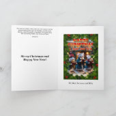 ディケンスクリスマスカロル歌うネズミクリスチャン シーズンカード (内部)