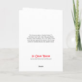 ディケンスクロージヴィンテージイラストレーションクリスマス カード (裏面)