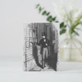 ディケンズは彼の最初の文学を置く ポストカード (スタンド正面)