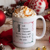 ディケンズアクリスマスキャロルスクルージ引用文 ビクトリアン コーヒーマグカップ