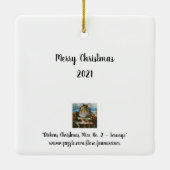 ディケンズクリスマススクルージーマウス水彩画 セラミックオーナメント (裏面)