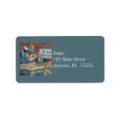 ディケンズクリスマスマウスの栗の芸術をロースト ラベル (正面)