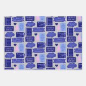 ディケンズスクルージュアクリスマスカロルブルーバフンバグ ラッピングペーパーシート (正面2)