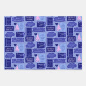 ディケンズスクルージュアクリスマスカロルブルーバフンバグ ラッピングペーパーシート (正面)