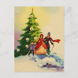 ディケンズスタイルクリスマスイラストレーション ポストカード