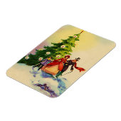 ディケンズスタイルクリスマスイラストレーション マグネット (左側)