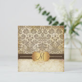 ディザイア ダマスク/ヴィンテージ ラース/ブラウン 招待状 (スタンド正面)