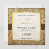 ディザイア ダマスク/ヴィンテージ ラース/ブラウン 招待状 (裏面)