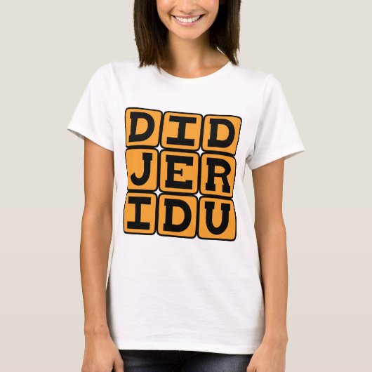 ディジュリドゥ、楽器 Tシャツ (正面)