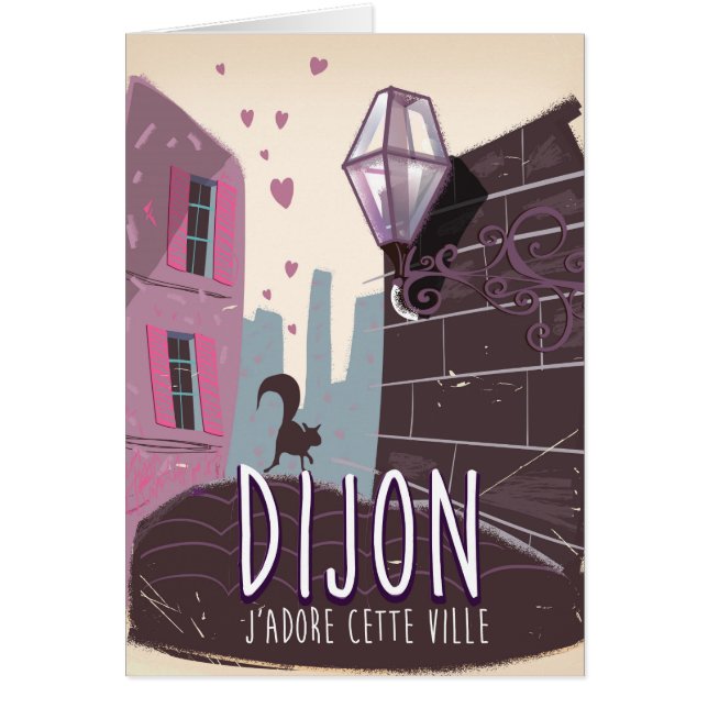 ディジョンフランスヴィンテージ旅行ポスター (正面)