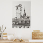 ディジョンルーフトップスFrance.2008 ポスター (キッチン)