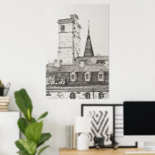 ディジョンルーフトップスFrance.2008 ポスター (ホームオフィス)