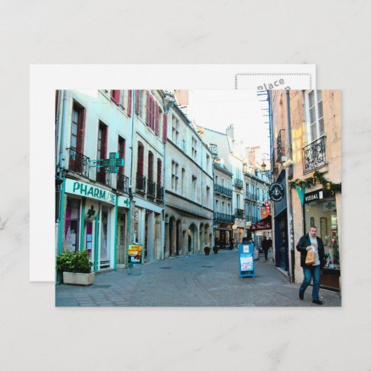 ディジョン旧市街ショッピング地区 ポストカード (正面/裏面)