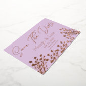 ディジー フラワー セーブ ザ デート 押し花 箔招待状 (回転した状態)