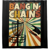 ディスおもしろいクゴルフプレーヤーことわざIバンギンチェーン シャワーカーテン (正面)