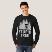 ディスおもしろいクゴルフ愚かな木フリ動揺してスビーゴール Tシャツ (正面フル)