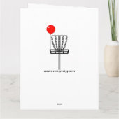 ディスおもしろいクゴルフ誕生日カード カード (裏面)