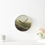 ディスの中をドーキングしたサリーのボクヒルの景色 ラウンド壁時計 (ホーム)