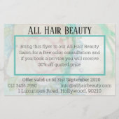 ディスカウントオファー整髪用ヘアサロン チラシ (裏面)