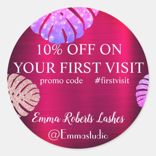 ディスカウントセール取引クラシック提供ラウンドステッカー ラウンドシール (正面)