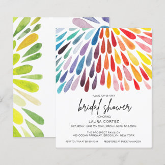 ディスカウントレインボーウォーターカラーブライダルシャワー