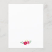 ディスカウントレッドローズボタニカルブライダルシャワー (裏面)