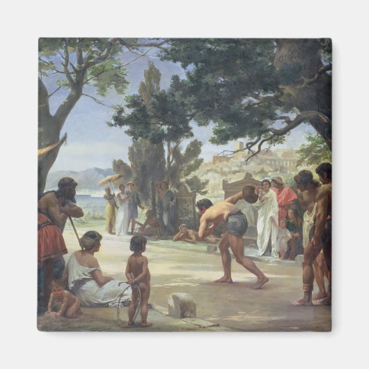 ディスカスを投げること， 1875 マグネット (正面)