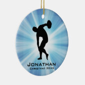 ディスカスパーソナライズされたスルーワーオーナメント セラミックオーナメント (右)