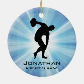 ディスカスパーソナライズされたスルーワーオーナメント セラミックオーナメント (裏面)