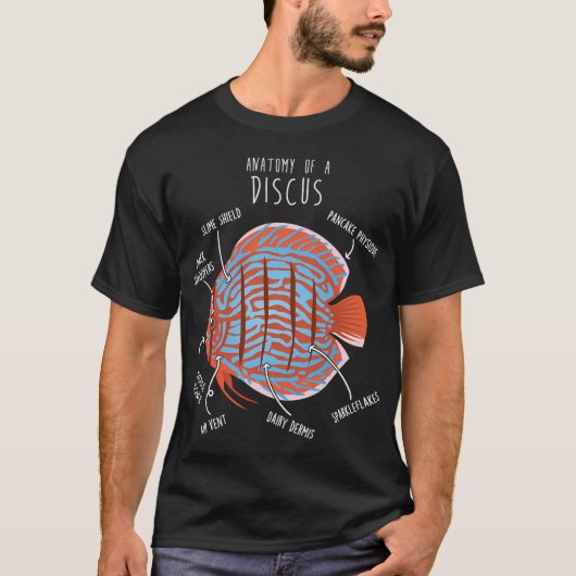 ディスカスフィッシュの解剖学 Tシャツ (正面)